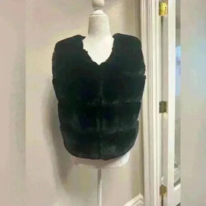 Faux Fur Black Vest